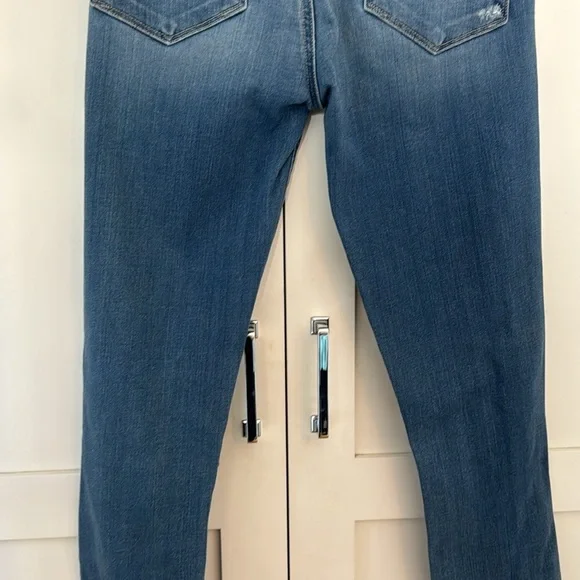 Paige Medium Blue Denim skinny Jeans Holes size 28 New - Picture 11 of 12